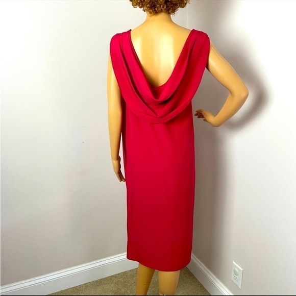 Kira Red Sleeveless Dress – Crisscross V-Neck, Size 6 - Picture 4 of 9